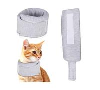 Collerette Chat, Collerettes pour Chat Chiens, Collerette Réglable pour Chat, Doux Collerette Chat,Tour de Cou 26-33 CM, L, Gris