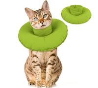 Collerette Chat, Souple Collerette Anti Lechage Collier Anti Grattage Élisabeth Collier Cône de Récupération Chat Donuts Operation(Vert, M)