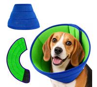 Collerette Chien,Ajustable Anti-Morsure Protection Cône Collerettes(Blue,L)