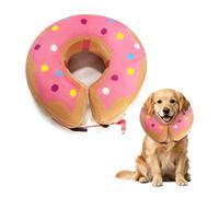 Collerette Chien Anti Lechage,IFTHGIO Collerette Souple Chien Gonflable-M | Collier Protection Chien Récupération en Polyester,Collerette Souple Chat Réglable,Réutilisable,pour Chiots,Taille Moyenne
