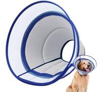 Collerette Chien, Collerette pour Chien Anti Lechage et Grattage, Collerettes Souple Transparente pour Chiens, Ajustable Collier de Récupération Chiens, Cône de Cicatrisation Respirant (Gray, Size 1)