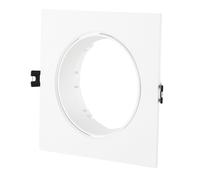 Collerette Downlight Carré Encastrable Orientable Pour Ampoule Led Gu10 Ar111 Coupe Ø135 Mm Blanc