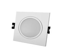 Collerette Downlight Carré Ip65 Pour Ampoule Led Gu10 / Gu5.3 Coupe Ø75 Mm Maxis Argent