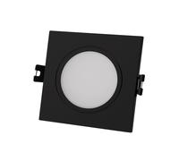 Collerette Downlight Carré Ip65 Pour Ampoule Led Gu10 / Gu5.3 Coupe Ø75 Mm Maxis Noir