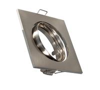 Collerette Downlight Carrée Orientable Pour Ampoule Gu10/Gu5.3 Coupe Ø 72mm Nickel