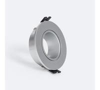 Collerette Downlight Conique Faible Ugr Noir Pour Ampoule Led Gu10/Gu5.3 Coupe Ø 90mm Argent