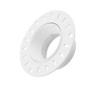 Collerette Downlight Conique Orientable Intégration Plâtre/Pladur Pour Ampoule Led Gu10 / Gu5.3 Coupe Ø70 Mm Suefix Blanc