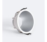Collerette Downlight Conique Reflect Pour Ampoule Led Gu10/Gu5.3 Coupe Ø 85mm Blanc - Argent