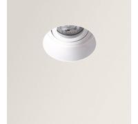 Collerette Downlight Intégration Plâtre/Placo Ronde Pour Ampoule Led Gu10 Coupe Ø90 Mm Trimless Blanc