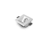 Collerette Downlight Intégration Plâtre/Pladur Carrée Accent Pour Ampoule Led Gu10/Gu5.3 Coupe 123x123 Mm Ugr17 Blanc