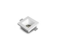 Collerette Downlight Intégration Plâtre/Pladur Carrée pour Ampoule LED GU10/GU5