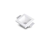 Collerette Downlight Intégration Plâtre/Pladur Carrée Pour Ampoule Led Gu10/Gu5.3 Coupe 153x153 Mm Ugr17 Blanc