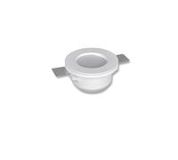 Collerette Downlight Intégration Plâtre/Pladur Ronde Pour Ampoule Led Gu10/Gu5.3 Coupe Ø133 Mm Blanc