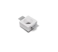 Collerette Downlight Intégration Plâtre Pour Ampoule Led Gu10/Gu5.3 Coupe 83x83 Mm Ugr17 Blanc