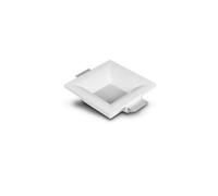 Collerette Downlight Led Intégration Plâtre/Pladur Carrée 9w Coupe 223x223 Mm Ugr17 2700k Blanc Chaud