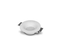 TechBrey Collerette Downlight LED Intégration Plâtre/Pladur Ronde 9W Coupe Ø223 mm UGR17 2700K Blanc chaud Blanc