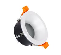 Collerette Downlight Ronde Ip65 Pour Ampoule Led Gu10 Coupe Ø75 Mm Blanc