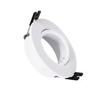 Collerette Downlight Ronde Orientable Pour Ampoule Led Gu10/Gu5.3 Coupe Ø 75mm Noir