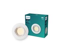TechBrey Collerette Downlight Ronde Peridot pour Ampoule LED GU10 Ø 75 mm Blanc Blanc