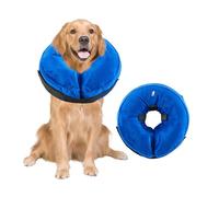 Collerette gonflable pour chien, collier de protection réglable après une opération, col anti-fuite doux avec matériau respirant, collier élizabéthain visuel pour chien, bleu, taille XL