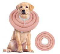 Collerette Souple Chien, Collerette Chien pour Le Cou et Le Haut du Corps, Collier Élisabéthain Imperméable avec Cordon de Serrage, Alternative Confortable au Cône Rigide, Rose Poudré XL