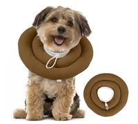 Collerette Souple Chien, Collerette Chien pour Le Cou et Le Haut du Corps, Collier Élisabéthain Imperméable avec Cordon de Serrage, Alternative Confortable au Cône Rigide, Marron Cacao L