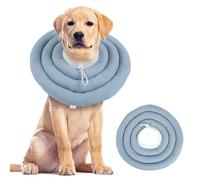 Collerette Souple Chien, Collerette Chien pour Le Cou et Le Haut du Corps, Collier Élisabéthain Imperméable avec Cordon de Serrage, Alternative Confortable au Cône Rigide, Bleu Grisé XL