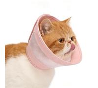 Collerettes de Chat Anti Lechage Réglable Collier de Protection en Maille Respirant Collier Cône en Tissu Doux Colerette d’Animal Postopératoire pour Empêche Le Léchage