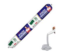 Colles en silicone transparentes résistantes aux intempéries - Haute élasticité - Pour joints en aluminium, carreaux de salle de bain, construction extérieure - Mastic transparent noir et blanc