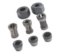 Collet Chuck Set 8pcs, 6mm 6.35mm 8mm Split Bushing Converters for Engraving Machine Trimming Machine Electric Router, Steel, Woodworking Tool Compatibility
