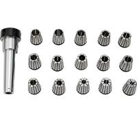 Collet-Set, jeu de 15 pinces de serrage ER25, plage de serrage précise 2-16 mm, argent