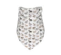 Colley à Poil Long,Bavoir écharpe Triangulaire à Capuche réglable pour Animaux de Compagnie, Capuche Lavable adaptée aux Chiens et Chats de Petite, Moyenne et Grande Taille