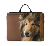 Colley à Poil Long Chiens Lassie Gros Chiens Duveteux Animaux de Compagnie,Housse pour Ordinateur Portable 14 Pouces, Sacoche pour Ordinateur Portable, Mallette avec poignée