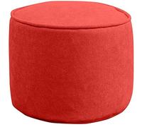 Collic Pouf Rond de Couleur Solide, Tabourets À Pied Souple Lavable Amovible À Amovible Pouf Pour Le Salon Petit Espace, Couleur: Rouge), Meubles Pratiques/Rouge/40 * 40 * 30Cm (16 * 16 * 12 Pouces)