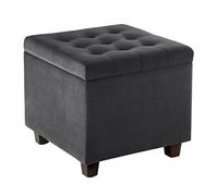 Collic Tabouret de Chaise Ottomane Multifonction Gris Tabouret Rembourré En Velours Carré de Chaise de Chaise de Chaise Avec Mobilier Promptable Amovible/Gris/45 * 45 * 41 Cm