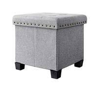 Collic Tabouret de Chaussures Tabouret de Rangement de Rangement de Pouf Pratiques/Gris