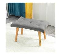 Collic Tabouret de Pied Tabouret de Canapé Ottoman Tissu Tabouret En Bois Massif Tabouret Étapé Tabouret Petit Tabouret de Randon/Gris/55 * 36 * 36 Cm