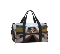 Collie à Poil Long Bokeh Chiens de Chemin de Fer Animaux de Compagnie,Sac de Sport bandoulière à Main, Sac de Voyage Grande capacité pour Femmes et Hommes