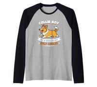 Collie Boy, Like A Regular Boy Only Cooler - Collie Dog Manche Raglan