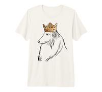 Collie Chien Portant Une Couronne T-Shirt Haut de Gamme