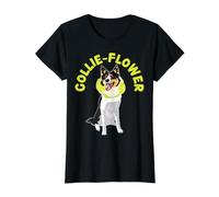 Collie-Flower Border Collie pour Amoureux des Chiens T-Shirt Graphique avec Valeur