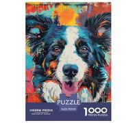 Collie frontière 1000 Pieces Animation Puzzle en Papier Qualité Supérieure Jeu Cadeau Unique Adultes Enfants 70x50cm/1000pcs