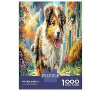 Collie frontière Jigsaw Puzzle Jeu Difficile pour Les 1000 Pièces Chien de Compagnie Mignon Puzzles Décoration Intérieure Divertissement Créatif Aux Adultes Et Enfants 52x38cm/1000pcs