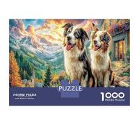 Collie frontière Landscape Puzzle 1000 Pièces Educa Jouet Cadeau Unique Décoration Intérieure intéressant Jeu Éducatif Challenge Toy Adultes & Enfants des 14 Ans 70x50cm/1000pcs