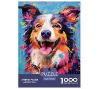 Collie frontière Puzzle 1000 Pièces Adultes Animaux Puzzles 1000 Pièces Jeux D'adresse Décor À La Maison 70x50cm/1000pcs