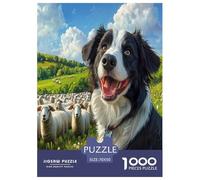 Collie frontière Puzzle 1000 Pièces Educa Jouet en Bois Divertissement Créatif DécoRation Intérieure Jeu Éduchatif Challenge Toy Adultes & Enfants des 14 Ans 70x50cm/1000pcs