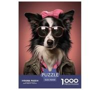 Collie frontière Puzzle 1000 Pièces pour Adultes Animaux Puzzles 1000 Pièces Jeu Éduchatif Cadeau 70x50cm/1000pcs