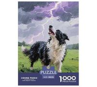 Collie frontière Puzzle 1000 Pieces Un Défi Difficile Jeux De Famille De Qualité Supérieure Cadeaux pour La Famille Convient Aux Adultes Et Aux Enfants