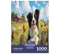 Collie frontière Puzzle 1000 Pieces Un Défi Difficile Jeux De Famille DIY Cadeaux pour La Famille pour Adultes Et Enfants À Partir De 12 Ans