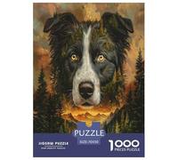 Collie frontière Puzzle 1000 Pieces Un Défi Difficile Jeux De Famille Le Classique Cadeaux pour La Famille pour Adultes Et Enfants À Partir De 12 Ans